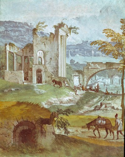 Paisaje de la sala de Baco de Veronese