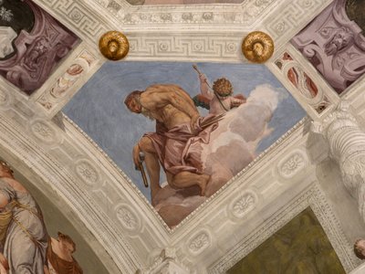 Paolo Caliari conocido como Veronese, fresco, Villa Barbaro, Maser, Italia de Veronese