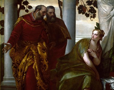 Susana y los ancianos (detalle) de Veronese