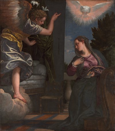 La Anunciación, c. 1580 (óleo sobre lienzo) de (1528 88) Veronese