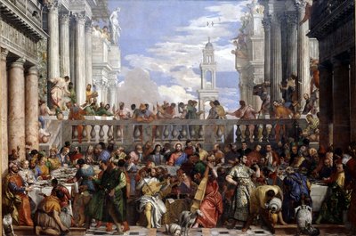 Las bodas de Caná (Milagro de la transformación del agua en vino) por Veronese de Veronese