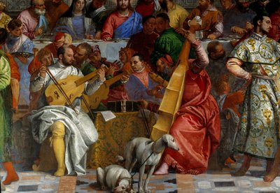 Las bodas de Caná, detalle: los músicos. Fresco de Paolo Veronese (1528-1588) de Veronese