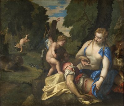 Venus llorando a Adonis de Veronese