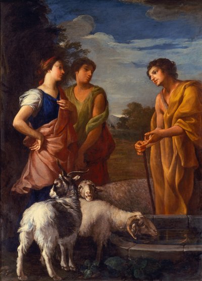 El encuentro de Jacob y Raquel en el pozo (óleo sobre lienzo) de Imperiali
