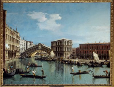 El puente de Rialto en Venecia de Canaletto