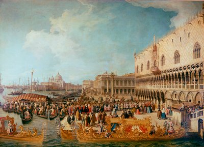 Recepción del Embajador Imperial Conde Bolagnos en el Palacio Ducal de Venecia de Canaletto