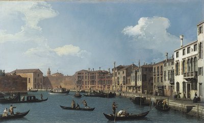 Vista del canal de Santa Clara, Venecia, hacia 1730 (óleo) de (1697 1768) Canaletto