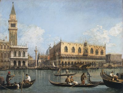 Vista de la cuenca de San Marco desde la Punta della Dogana de Canaletto