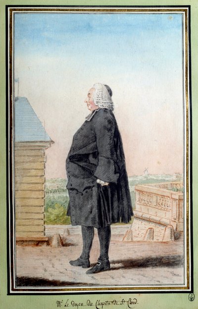 Retrato de Monsieur le dean du chapter de Saint Cloud Acuarela por Louis Carrogis dit Carmontelle siglo XVIII. Chantilly, Museo Condé de Carmontelle