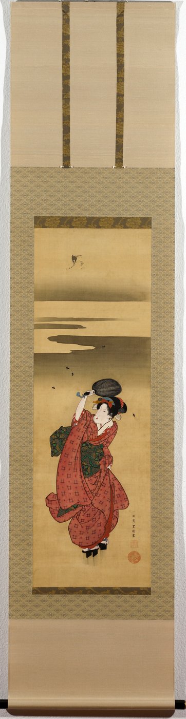Joven cazando luciérnagas de (1777-1835) Toyokuni II