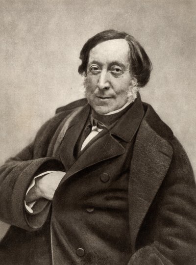 Gioachino (Antonio) Rossini (1792-1868) compositor italiano. De una fotografía de Nadar, seudónimo de Gaspard-Felix Tournachon (1820-1910). de (1820 1910) Nadar