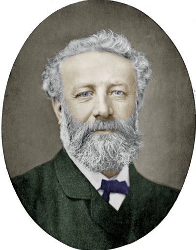 Julio Verne (1828-1905) Novelista francés, fotografía de Nadar, imagen coloreada de (1820 1910) Nadar