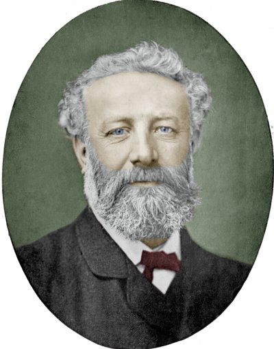 Julio Verne (1828-1905) Novelista francés, fotografía de Nadar, imagen coloreada de (1820 1910) Nadar