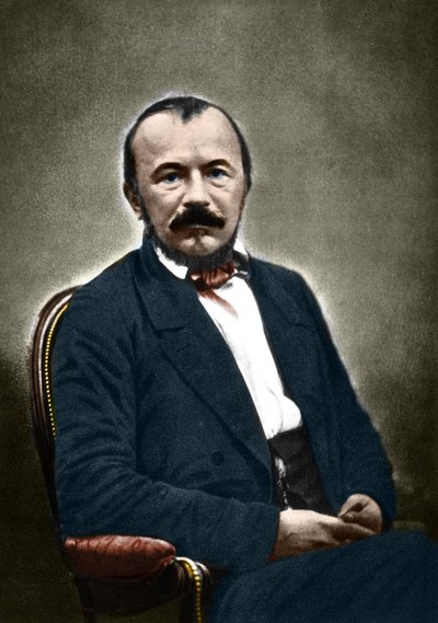 Retrato de Gerard de Nerval, escritor francés (1808-1855). de Nadar