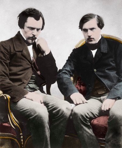 Los hermanos Edmond y Jules de Goncourt, escritores franceses, por Nadar - Los hermanos Edmond de Goncourt y Jules de Goncourt, críticos literarios y escritores franceses, foto de Gaspard Felix Tournachon llamado Felix Nadar de Nadar