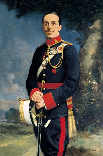 Retrato de Alfonso XIII (1886-1941), rey de España con uniforme militar. Pintura de Kaulak (siglo XIX) de Kaulak