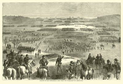 Posición del ejército confederado cuando se anunció la rendición, abril 1865 (grabado) de (after) American School