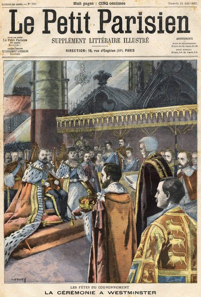 La coronación de Eduardo VII en Westminster. Portada de 