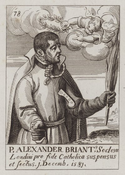 Alexander Briant, jesuita inglés y mártir católico (grabado) de (after) English School