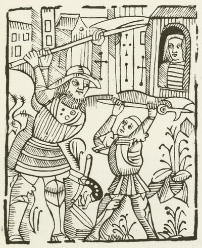 Guy de Warwick (grabado) de (after) English School