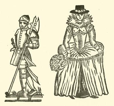 Ilustración para The Roxburghe Ballads (xilografía) de (after) English School