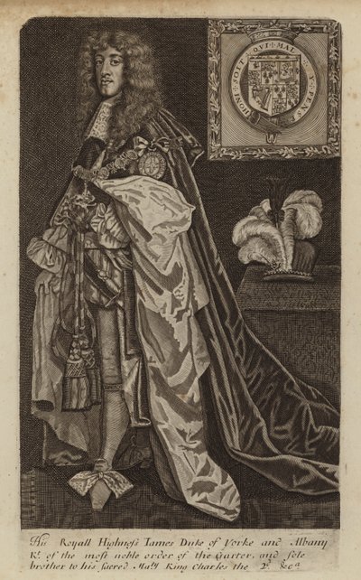James II y VII, rey de Inglaterra, Escocia e Irlanda, cuando duque de York (grabado) de (after) English School