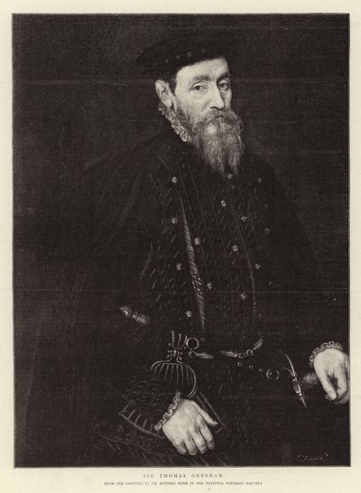 Sir Thomas Gresham (grabado) de (after) English School