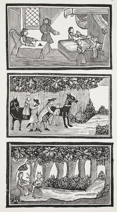 The History of The Two Children in the Wood, ilustración de 