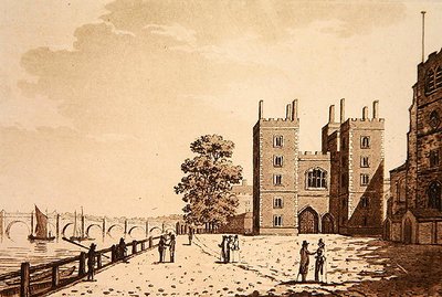 Vista del Palacio de Lambeth, c.1800 (aguatinta) de (after) English School
