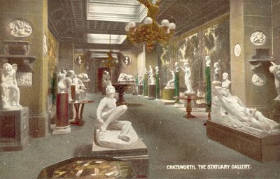 Chatsworth, la Galería de Estatuas (foto en color) de (after) English photographer