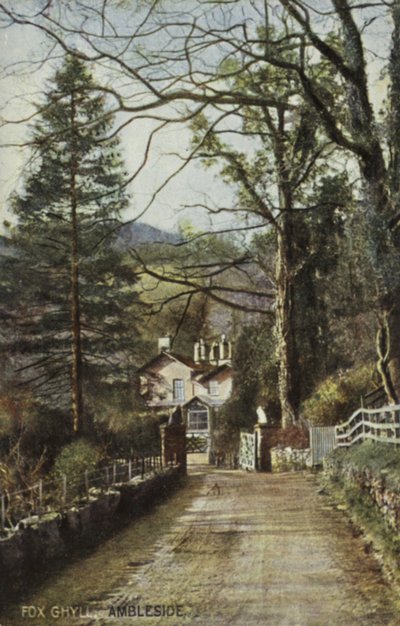 Fox Ghyll, Ambleside, Distrito de los Lagos (foto coloreada) de (after) English photographer