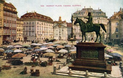 Plaza del Mercado, Viena, Austria (foto en color) de (after) English photographer