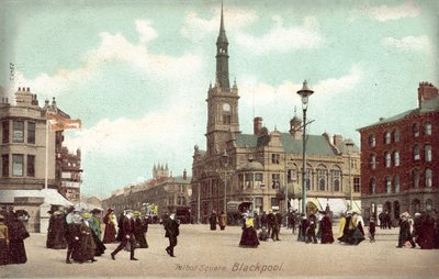 Talbot Square, Blackpool (foto en color) de (after) English photographer