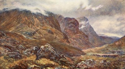 "Las tres hermanas", Glencoe (litografía en color) de (after) English photographer