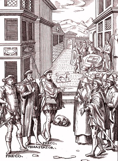 El pregonero tocando la trompeta de (after) Flemish School