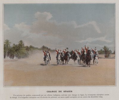 Carga de Spahis (foto en color) de (after) French Photographer