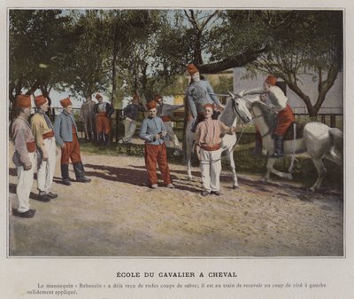 Escuela del jinete a caballo de (after) French Photographer