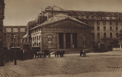 Fachada del Hotel-Dieu en el Parvis Notre-Dame hacia 1865 de (after) French Photographer