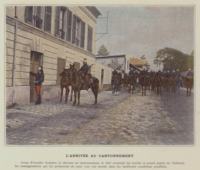 La llegada al acantonamiento (foto coloreada) de (after) French Photographer