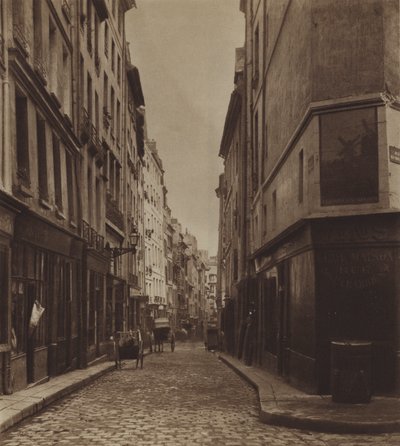 La calle de los Moineaux hacia 1866, demolida para la apertura de la avenida de la Ópera de (after) French Photographer