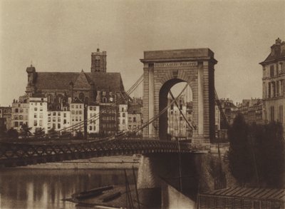 El Puente Louis-Philippe hacia la orilla derecha de (after) French Photographer