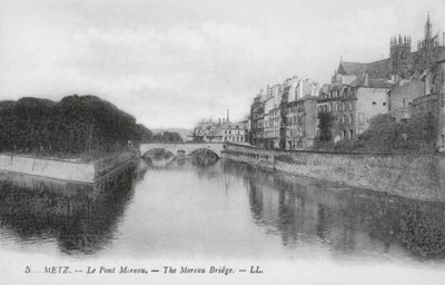 Metz: El Puente Moreau (foto b/n) de (after) French Photographer