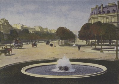 París, Rond-Point des Champs-Elysées (foto coloreada) de (after) French Photographer