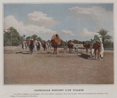 Patrulla saliendo de un pueblo de (after) French Photographer