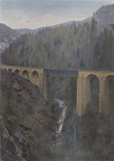 Puente del ferrocarril en Liorant de (after) French Photographer