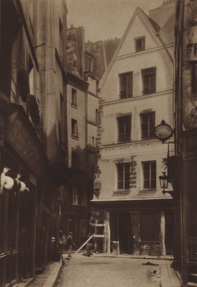 Rue Pirouette y rue Mondetour (foto en blanco y negro) de (after) French Photographer