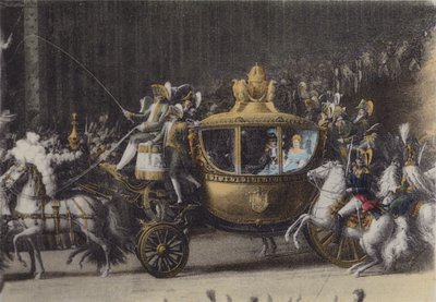Carroza de la boda de Napoleón 1, 2 de abril de 1810 (foto en color) de (after) French Photographer
