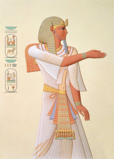 746.c.1. & f.8 Retrato del faraón Mienptah-Hotephimat de (after) French School