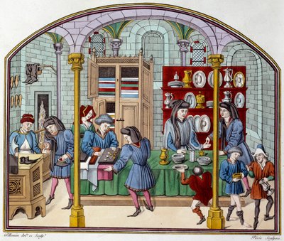 Tienda de oro. Litografía en "Ethiques d