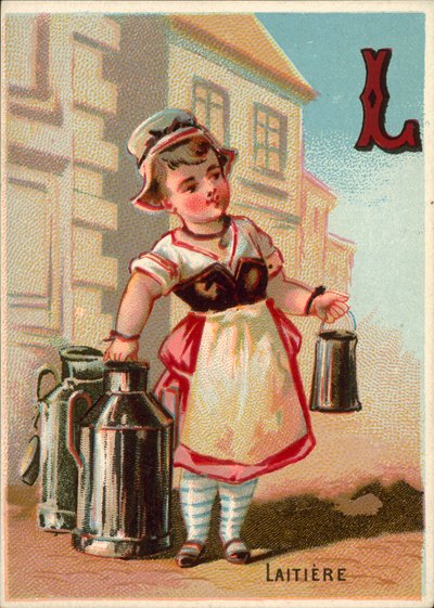L de laitiere (lechera) (cromolito) de (after) French School